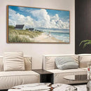HGUAOA Coastal Canvas Wall Art - Large Landscape Wall Art for Living Room - Ocean and Beach Painting - Blue Artwork for Bedroom Decor - Above Bed Wall Pictures -Beach Theme Print Art by CozyNest Decor