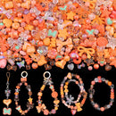Assorted 170-230PCS Orange Acrylic Beads for Bracelet Making, Flower Bow Butterfly Candy GummyBear Aesthetic Bracelet Charms,Cute Beads for Jewelry Making DIY Necklace Keychain Phone Charm by TinyTreasures Baby Boutique