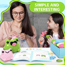 Crochet Kit for Beginners - Frog Family Crochet Kits with Step-by-Step Video Tutorials, Beginner Crochet Kit for Adults and Kids, 2 PCS Frogs and 3 PCS Tadpoles Crocheting Set by TinyTreasures Baby Boutique