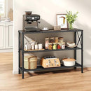 Hoctieon Industrial Console Table, 3 Tier Entryway Table, Hallway Table, Narrow Sofa Table with Shelves, Entrance Table for Entryway, Living Room, Foyer, Hallway, Office, Grey by CozyNest Decor