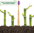 Biodegradable Bamboo Toothbrushes, 10 Piece BPA Free Soft Bristles Toothbrushes, Natural, Eco-Friendly, Green and Compostable (Multicolored Bristles) by TinyTreasures Baby Boutique