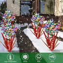 Homight Solar Metal Agave Butterfly Flower Stick Garden Sculpture - Outdoor Christmas Lights, Swaying Solar Lights Gift (2 PCS RED) by CozyNest Decor