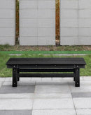HDPE Outdoor Bench, 55" Patio Bench Outdoor Furniture, Poly Lumber Adirondack Benches, Fade-Resistant HDPE Garden Backless Benches for Park, Poolside, Garden, Porch, Obsidian by CozyNest Decor