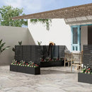 Casaphoria Metal Raised Garden Bed, 47"x24"x12" Planter Box for Climbing Plants, Vegetables & Vines, Features Drainage Holes and Privacy Screen (Black-Louvered) by GreenHaven Gardens