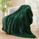 GONAAP Fuzzy Faux Fur Throw Blanket Twin Size Dark Green Super Soft Cozy Plush Fuzzy Shaggy Blanket for Couch Sofa Bed (Dark Green, Twin(60"x80")) by CozyNest Decor