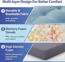 Chair Cushions for Dining Chairs, Dining Chair Cushions, Tufted Indoor Chair Pads with Ties & Non Slip Backing, Seat Cushions for Kitchen Chairs 16.5” x 16.5” x 3.5”, Set of 4, Light Blue by CozyNest Decor