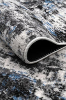 Non-Slip Washable 5x7 Area Rugs for Living Room Bedroom, Ultra Soft Bedside Rug, Indoor Floor Carpet for Kids Girls and Boys, Dorms, Nursery Rooms, Non-Skid Area Rug, 5' x 7', Abstract Blue - Grey by TinyTreasures Baby Boutique