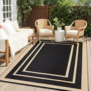 OLANLY Outdoor Rug 8x10 ft Waterproof, Reversible Outdoor Plastic Straw Rug, RV Mat, Indoor Outdoor Carpet Clearance for Patio, Camping, Balcony, Deck, Backyard, Black & Beige by GreenHaven Gardens