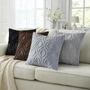 decorUhome Throw Pillow Covers 18x18 Inch Set of 2, Soft Plush Faux Wool Blue Grey Couch Pillow Covers, Spring Solid Dyed Accent Pillow Cases for Sofa Bed Living Room Home Decor by CozyNest Decor