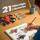 V995 Red Mini Drone for Kids and Beginners,Indoor RC Quadcopter Plane with 3D Flips, 360° Rotation, Circle Fly, Auto Hover, Headless Mode, 21Mins 3 Batteries, Gift for Boys and Girls by TinyTreasures Baby Boutique