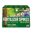 Tree & Shrub Fertilizer Spikes (12 Spikes - 3.0 Lbs) by GreenHaven Gardens