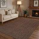 CAMILSON Easy Jute Rug 6x9, Indoor Outdoor Brown Color Fiber Area Rugs for Living Room Patio and Kitchen Rug, Solid Boho Woven Design, Easy-Cleaning, Washable Outside Carpet Alfombras (6 x 9) by CozyNest Decor