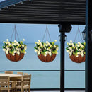 Hanging Planters Basket Outdoor Indoor(14 inch 4 Pack)-Coconut Coir Hanging Baskets for Plants Outdoor,Metal Wire Baskets with Coco Liner Window Box Planters, hanging Flower Pots For Railings… by CozyNest Decor