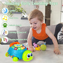 KWYZ Baby Toys 6-12 Months, Musical Turtle Crawling Baby Toys for 12-18 Months, Tummy Time Toys with Light & Sound, Infant Toy 0-3 3-6 6-18M Birthday Gifts for 1 2 Year Old Boy Girl by TinyTreasures Baby Boutique