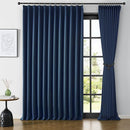 KEQIAOSUOCAI Navy Pleat Wide Width Drapes 80 x 84 inch Long 2 Panels - Thermal Insulated Room Divider Curtains for Bedroom/Living Room/Patio, Pinch Pleated Curtain Panel with Hooks by TinyTreasures Baby Boutique