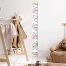 Kids Growth Chart, Wood Frame Fabric Canvas Height Measurement Ruler from Baby to Adult for Child's Room Decoration 7.9 x 79in (7.9 x 79in, Flowers) by TinyTreasures Baby Boutique