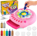 Arts and Crafts for Kids Ages 4-8,Paint Spin Art Machine Kit,Art Craft Set for 6-9 Year Old,Cool Painting Spinner Toys Kits Set,Art Supplies Birthday Gifts for Boy Girl Ages 6 7 8 9 10 11 12 Pink by TinyTreasures Baby Boutique