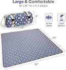 Picnic Blanket, 80''x80'' Waterproof Outdoor Blankets, Picnic Mat Washable for Beach, Picnic Blankets for Camping on Grass with Shoulder Strap - NavyBlue by TinyTreasures Baby Boutique