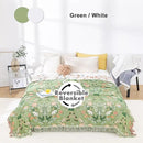MSGKV Boho Throw Blanket for Couch and Sofa Cotton Blankets for Living Room Bedroom Reversable Florals and Animals Throw 60"x80" Breathable Cozy Blankets by CozyNest Decor
