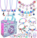 AIPRIDY 208 Pieces Charm Bracelet Making Kit,Unicorn Mermaid Crafts Gifts Set Can Inspires Imagination and Creativity,Jewelry Making Kit Perfect Gifts for Girls 5-12 Years Old (Pink+Aqua Unicorn) by TinyTreasures Baby Boutique