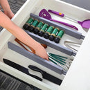 Utoplike 4 PCS Bamboo Kitchen Drawer Dividers(Fits 15"-17.7" Drawer Inner Size), Adjustable Drawer Organizers for Socks, Spring Loaded, Works in Drawer for Bedroom, Dresser by CozyNest Decor