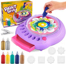 Arts and Crafts for Kids Ages 4-8,Paint Spin Art Machine Kit,Art Craft Set for 6-9 Year Old,Cool Painting Spinner Toys Kits Set,Art Supplies Birthday Gifts for Boy Girl Ages 6 7 8 9 10 11 12 Purple by TinyTreasures Baby Boutique