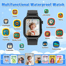 Kids Waterproof Smart Watch Boys Gift Age 3-12 with 39 Game HD Touch Screen Music Player Video Camera Pedometer Alarm Clock Birthday Gift for 6 7 8 9 Year Olds Black by TinyTreasures Baby Boutique