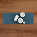 Solino Home Peacock Blue Table Runner 48 Inches - 100% Pure Linen Short Table Runner 14 x 48 Inch Ideal for Dresser and Coffee Tables - Fete by CozyNest Decor