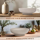 Large Decorative Concrete Bowl, Modern Handicraft Bowls for Home Decor, Decorative Fruit Bowl for Kitchen Counter, Stylish Key Bowl for Entry Table, Gray by CozyNest Decor