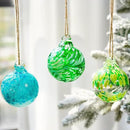 3pcs Hand Blown Glass Gazing Balls Blown Glass Christmas Ornament Balls Hanging Friendship Balls for Home Window Outdoor Garden Patio Decor by GreenHaven Gardens