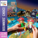 CRAFTILOO Pirates Pre-Cut Fun Kids Sewing Kit for Kids Ages 8-12 Children Beginners Sewing kit Kid Crafts Make Your Own Felt Pillow Plush Craft Kit Girls and Boys Art Craft Kits Learn to Sew Kit by TinyTreasures Baby Boutique