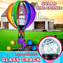 Solar Wind Spinner Outdoor - Hot Air Balloon Wind Spinners, Metal Garden Decor with LED Lights, 360° Rotating Waterproof Yard Decorations, Solar Powered for Day & Night, Lawn & Patio Windmill by CozyNest Decor