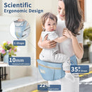 Baby Carrier with Hip Seat,Ergonomic M Position 6in1 Baby Carrier Newborn to Toddler,Head Support and Breathable Mesh Newborn Carrier,Adjustable Baby Holder Carrier for Dad&Mom-Blue by TinyTreasures Baby Boutique