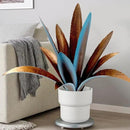 DIY Metal Agave Plant Art Yard Tequila Art Sculpture, Tequila Rustic Garden Sculpture Statue Outdoor Decor,Agave Metal Plants for Yard, Garden Lawn Ornaments (12 Leaves -Blue) by CozyNest Decor