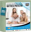Utopia Bedding Waterproof Mattress Protector Twin Size, Premium Terry Mattress Cover 200 GSM, Breathable, Fitted Style with Stretchable Pockets (Sage) by TinyTreasures Baby Boutique