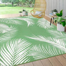 Pauwer Waterproof Outdoor Rug 8x10, Reversible Plastic Straw Patio Camping Rug, Indoor Outdoor RV Mat Carpet for Deck, Camper, Porch, Balcony, Backyard, Picnic, Leaf Green by GreenHaven Gardens