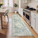 LIVEBOX Washable 2.5x8 Runner Rugs for Entryway Bathroom, Boho Kitchen Floor Mats Long Rug Runners for Hallways Non Slip, Farmhouse Low-Pile Carpet Runners for Laundry Room, Sage Green by TinyTreasures Baby Boutique
