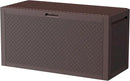 90 Gallon Resin Deck Box, Weatherproof Outdoor Storage Box for Patio, Garden, Pool, and Yard, Lockable Waterproof Bin for Tools, Cushions, and Accessories, Brown by GreenHaven Gardens