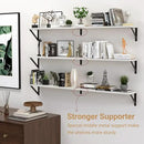 Heimlove 48 Inch Large Wall Bookshelves Set of 3, Wall Mounted Bookshelves,Heavy Duty Wooden Shelves for Living Room,Bedroom,Kitchen,Laundry Room Storage & Decor by CozyNest Decor