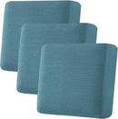 H.VERSAILTEX Super Stretch Individual Seat Cushion Covers - Sofa & Couch Cushion Slipcover Sets - Thick Jacquard Textured Twill Fabric (3 Piece XL Sofa Cushion Covers, Storm Blue) by CozyNest Decor