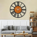 LEIKE 30" Oversized Large Wall Clocks,Silent,Non Ticking,Battery Operated Modern Round Big Wood Decorative Metal Wall Clock for Living Room, Bedroom,Kitchen,Farmhouse,Office Decor - Black,30 Inch by CozyNest Decor