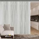 150 Inches Extra Wide Room Divider Draperies, Pinch Pleat Drapes, Absolutely Blackout Sliding Door Drapery, Total Privacy Ceiling Track Curtains, 150" W by 84" L, Greyish White (1 Panel) by CozyNest Decor