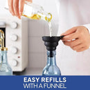 COOK WITH COLOR Glass Olive Oil Bottle Dispenser - 2 Pack- 17oz Oil and Vinegar Cruet - Olive Oil Carafe Decanter for Kitchen by CozyNest Decor