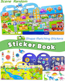 Reusable Sticker Book for Toddlers 2-4 Years, Stickers for Kids, Toddler Sticker Book Ages 1-3, Toddler Craft Activities, Toddlers Travel Toys Ages 2+ Boy Girl Birthday Gifts by TinyTreasures Baby Boutique
