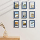 Vittanly 4x6 Picture Frames Set of 9, Shatter Resistant Plexiglass, Display 3.5x5 Pictures with Mat or 4x6 without Mat, Photo Frames for Wall or Tabletop, Engineered Wood, Navy by CozyNest Decor