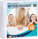Utopia Bedding Zippered Mattress Encasement Twin XL Size (Pack of 10), 100% Waterproof, Dust Mite and Bed Bug Proof Mattress Protector, Absorbent 6-Sided Mattress Cover by TinyTreasures Baby Boutique