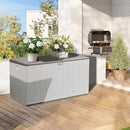 Premium Pro Edition 110 Gallon Lockable Resin Deck Box, Waterproof & UV-Resistant Outdoor Storage Box for Outdoor Cushion Storage, Garden Tools & Pool Accessories Storage, White by CozyNest Decor