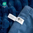 Cozy Bliss Faux Fur Throw Blanket for Couch, Cozy Warm Plush Striped Blanket for Sofa Bedroom Living Room,60 * 80 Inches Navy Blue by CozyNest Decor
