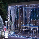 JMEXSUSS 300 LED 9.8x9.8Ft Curtain Lights Indoor with Remote, White Christmas Lights Plug in, 8 Modes White String Lights for Bedroom Wall Wedding Reception Dorm Party Backdrop Window Outdoor Decor by CozyNest Decor