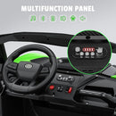 24V 2 Seater Ride on Car Truck, 4x200W, EVA Tires, Remote Control, 4WD/2WD, Rainbow Lights, Shock Absorbers, Bluetooth, Ride On UTV Toy for Kids Ages 3-8, Green by TinyTreasures Baby Boutique